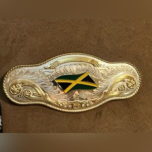 Source Unknown Gold and Silver Belt Buckle